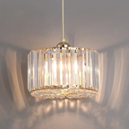 Modern Crystal Ceiling or Pendant Light, Black or Gold