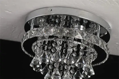 GreeLustr Round Crystal LED Ceiling Light, 30 cm