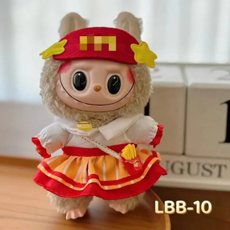 Cute Labubu Doll Jacket | 17cm Mini Doll Clothes