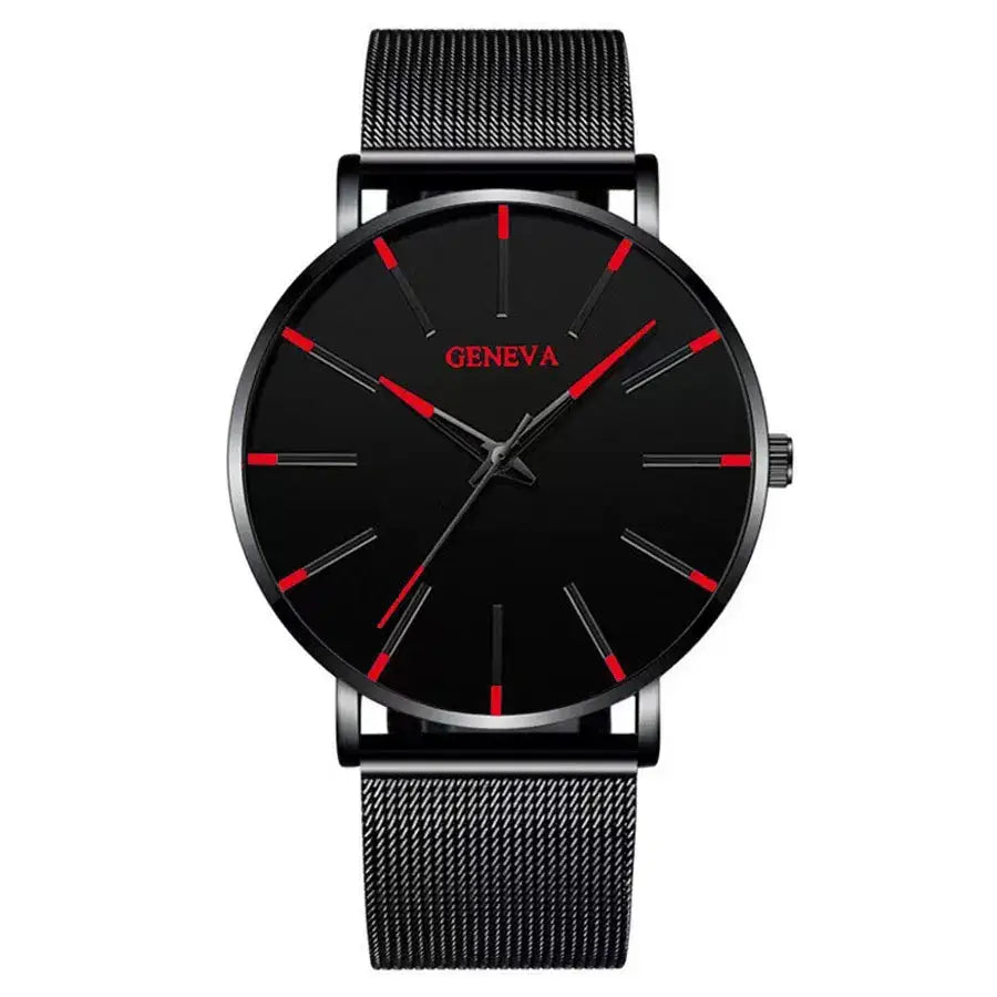 JIANUO Unisex Quartz Mesh-Strap Watch