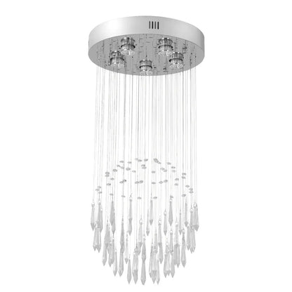 GreeLustr Crystal LED Chandelier, Ring or Raindrop Design