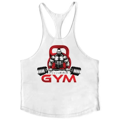 Gym Sleeveless Tank Men, Stringer Fitness Vest, Bodybuilding Singlet Moisture-Wicking Durable Summer Flexible Workout Sportswear