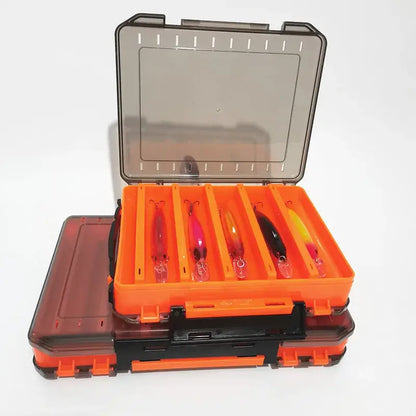 Double Sided Fishing Gear Box 14 Grid Mino Fake Bait Storage Box Portable Fishing Tool Accessories Box Fishing Gear Storage Box