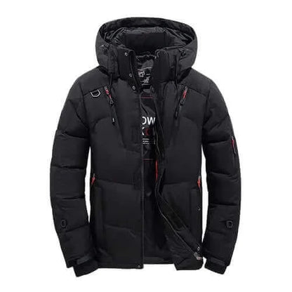 Down Jacket Men White Duck Winter Coat Windproof Warm Parkas Travel.