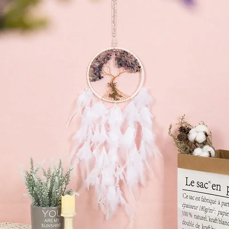colorful crystal dream catchers