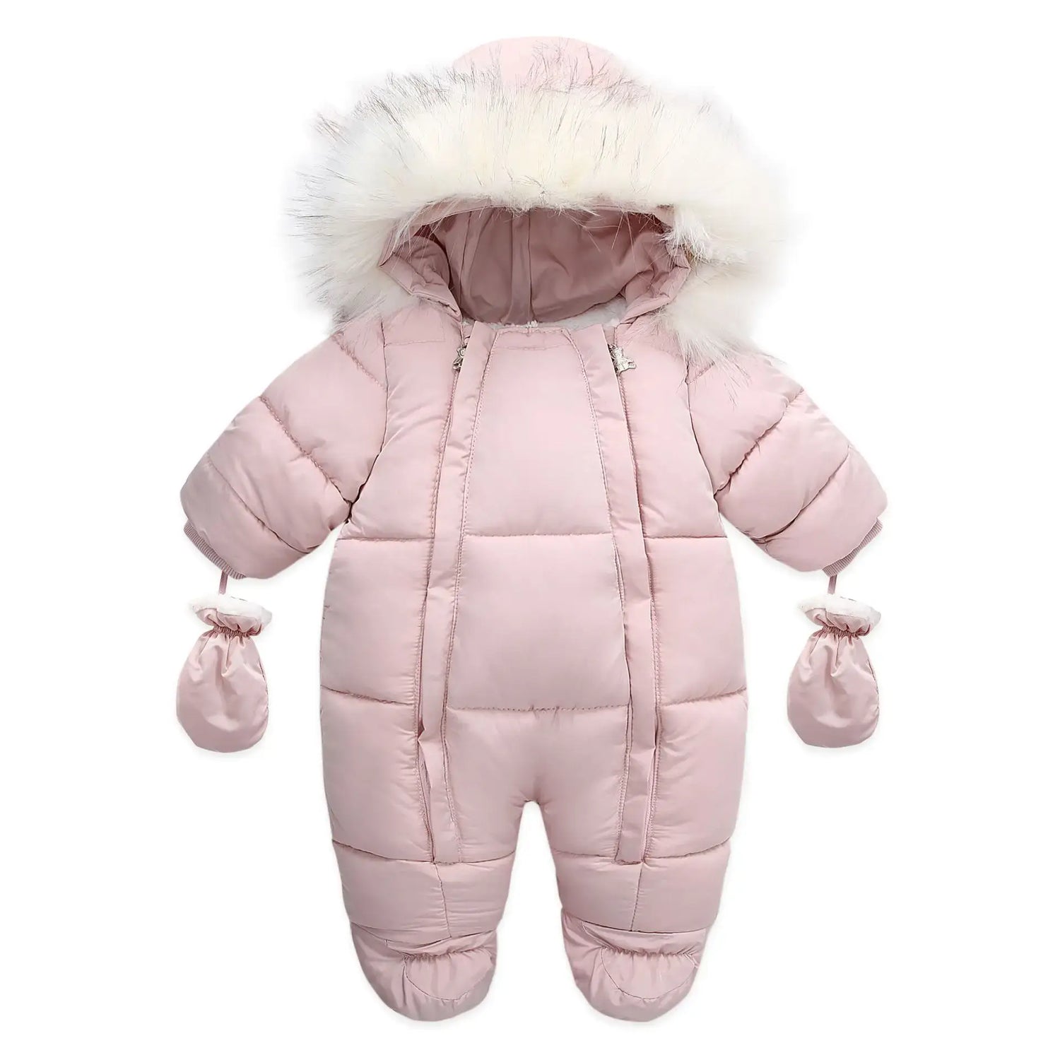 winter newborn down romper