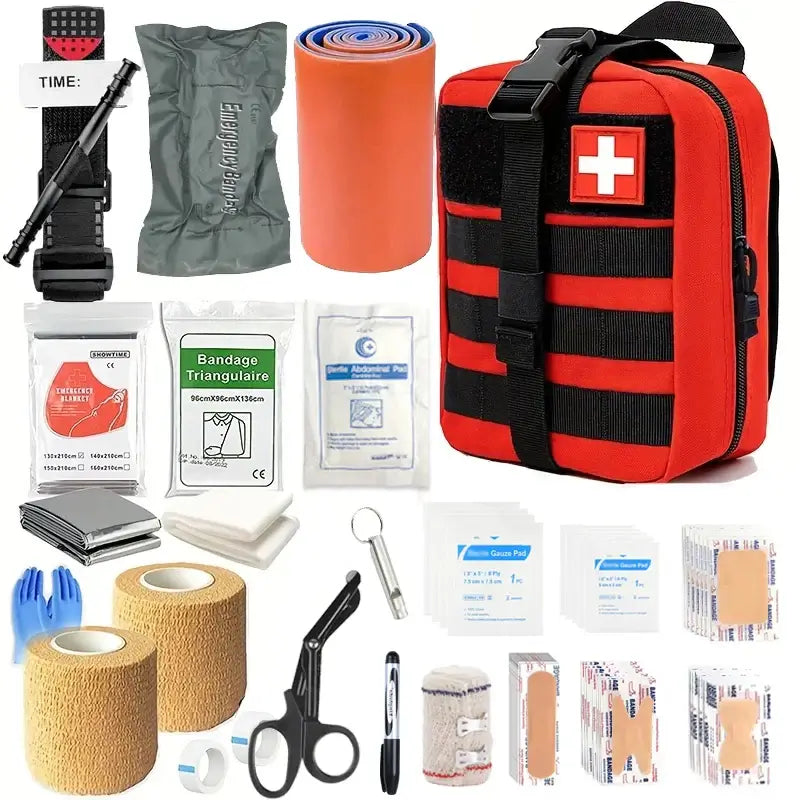 131pcs First Aid Kit - Military Trauma Medical Supplies