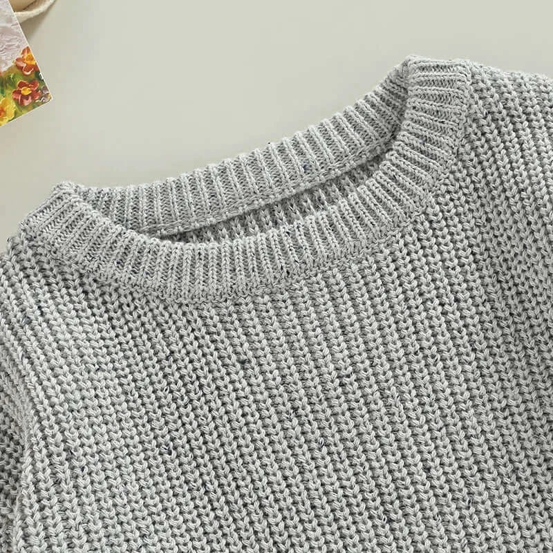 Children s Unisex Fall Sweater Vibrant Polka Dots Design with Long Sleeves and Round Neckline for Boys and Girls