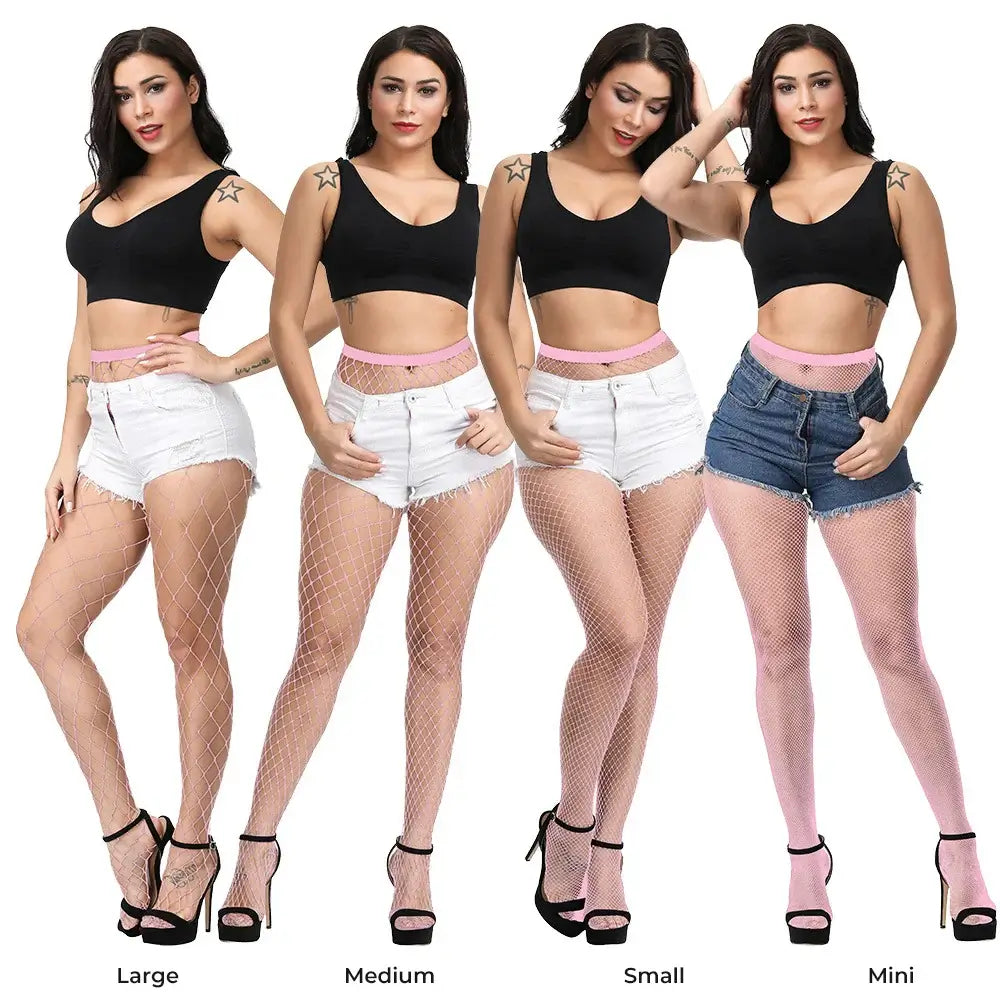Coloured Fishnets 20 Colours 4 Different Grid Sizes Colorful Fishnet Tights Super Elastic Fishnet Stockings Women&