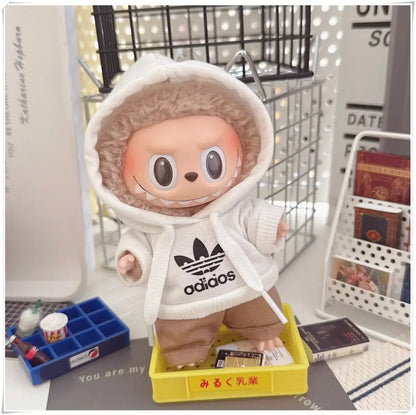 Labubu Doll Clothes Hoodie &amp; Pants Set | 15/17cm Dolls
