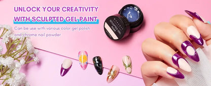Makartt Clear 3D Sculpting Nail Gel, 8g