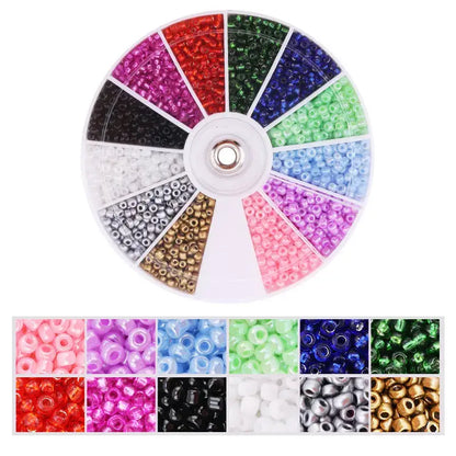 2000pcs/Lot 12Grids Glass Seed Beads Set Charms Jewelry Beads For Bracelet Necklace Earrings Handmade Craft DIY Jewelry 2030
