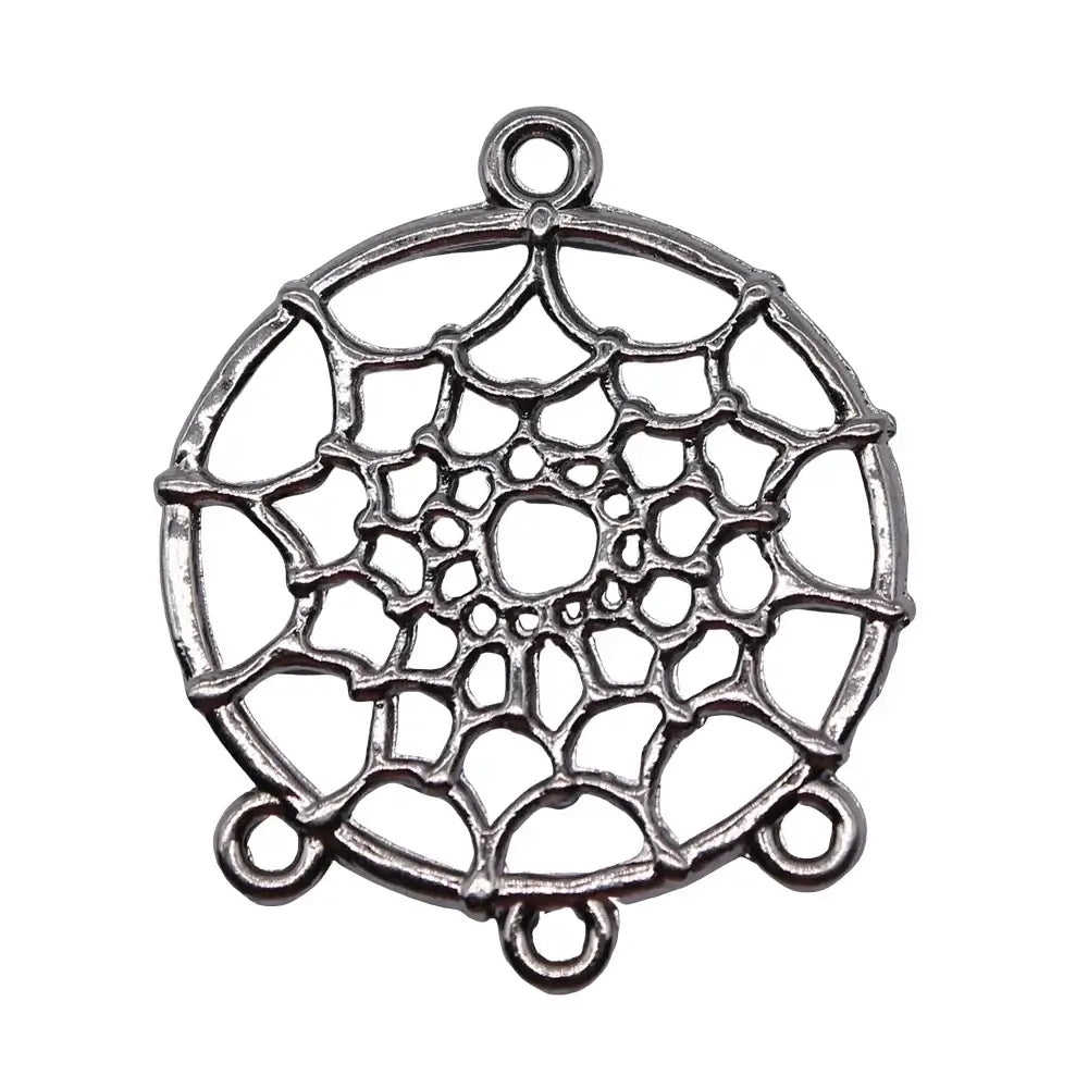 WYSIWYG 10pcs 28x34mm Metal Alloy Dream Catcher Connector For Diy Jewelry Dream Catcher Pendant Charms Diy Making