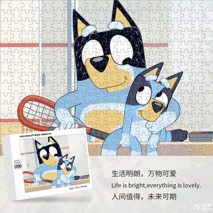 Bluey Cartoon Anime Puzzle Collection 70-1000 Pieces Educational &amp; Fun Holiday Gift Suitable for Adults &amp; Children Boxed Puzzle