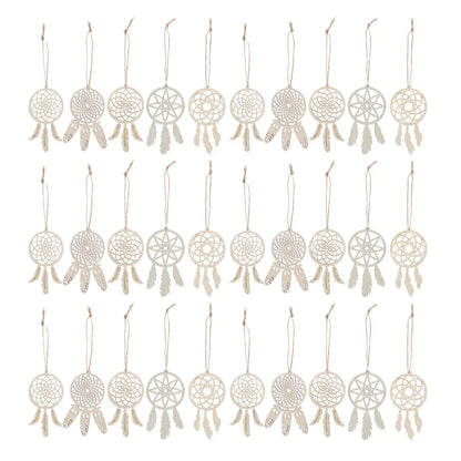50pcs Dream Catcher Kit Unfinished Wooden Cutouts For Diy Crafts Painting Boho Wall Hanging Decor Craft Supplies Home Wall