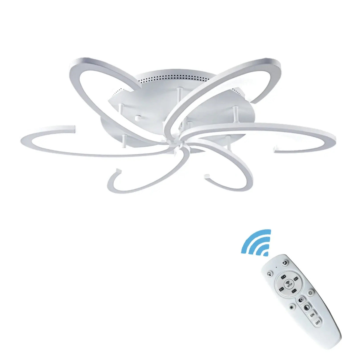 VETRULUS Flower LED Ceiling Light, 6-Leaf Design