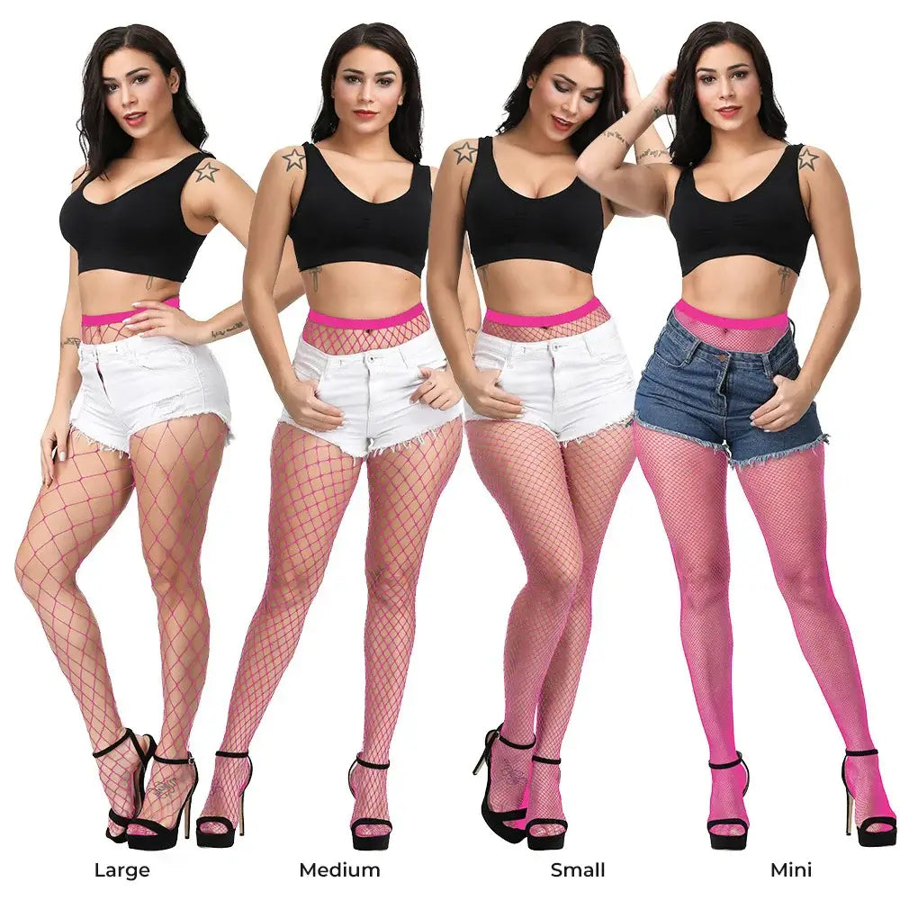 Coloured Fishnets 20 Colours 4 Different Grid Sizes Colorful Fishnet Tights Super Elastic Fishnet Stockings Women&