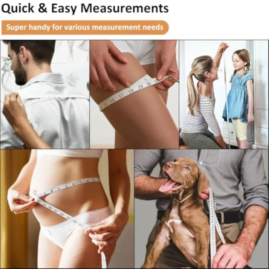 3-Pack Measuring Tape for Body Measurements: Waist Chest Bust Shoulders Hips Arms etc Perfect Soft Flexible Tape Measure Double