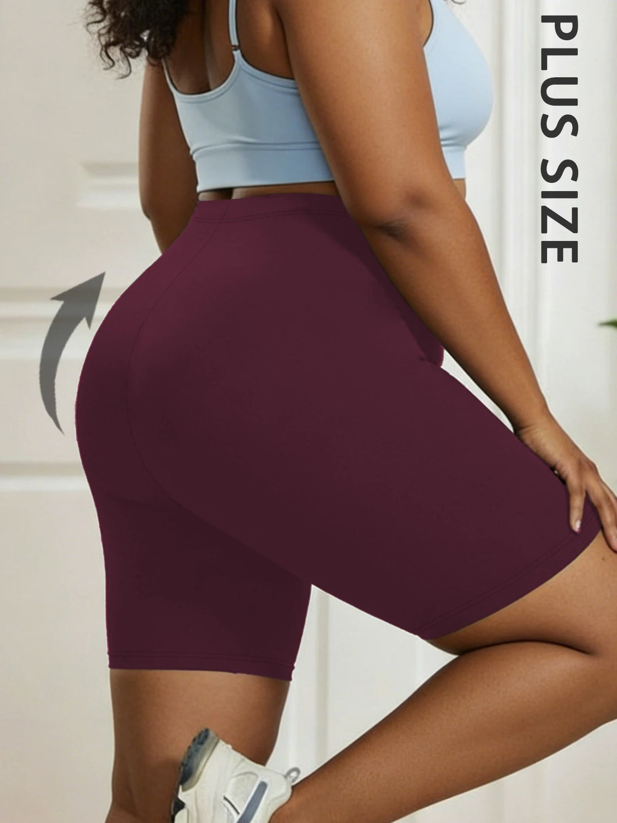 Plus Size Women’s Biker Shorts – Super Soft, High-Stretch, No See-Through | Workout, Yoga &amp; Casual | 1XL–4XL