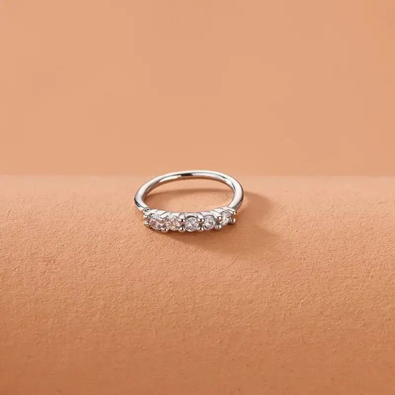 Fashion Single-row Miniature Zircon Nose Rings for Women Fine Drill Exquisite with Drill Opening Fake Nose Piercing Jewelry