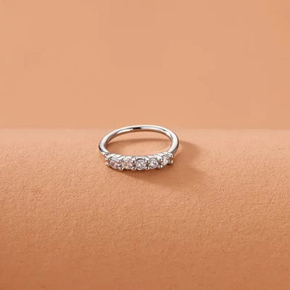 Fashion Single-row Miniature Zircon Nose Rings for Women Fine Drill Exquisite with Drill Opening Fake Nose Piercing Jewelry