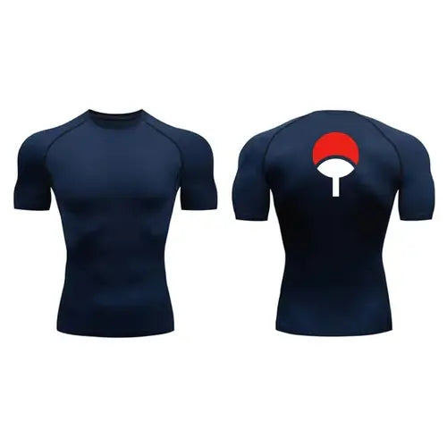 Anime Compression Shirt Men Quick-Dry Running Sports Shirts Fitness