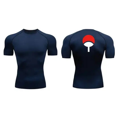 Anime Compression Shirt Men Quick-Dry Running Sports Shirts Fitness