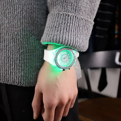 LED Light-Up Watch with Silicone Strap