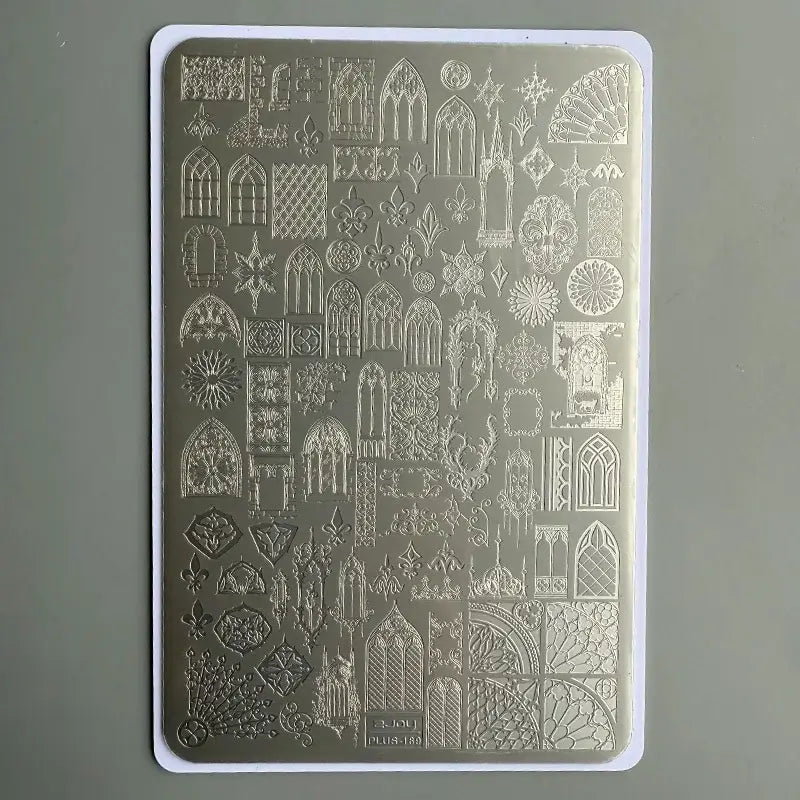 XMQ NAIL ART STAMPING PLATES CAVED WINDOW IMAGE PLATES