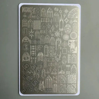 XMQ NAIL ART STAMPING PLATES CAVED WINDOW IMAGE PLATES