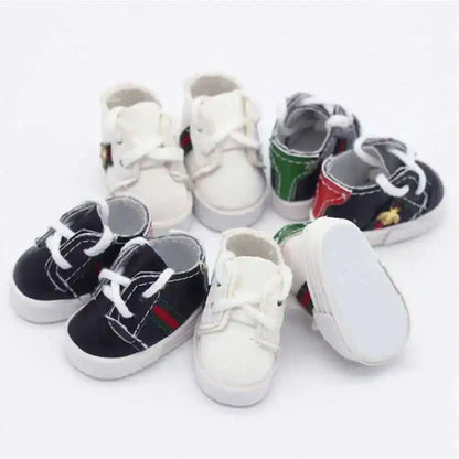 Labubu Dolls Sports Shoes 4x1.8cm Multiple Styles DIY for Labubu Doll Leather Cloth Shoes