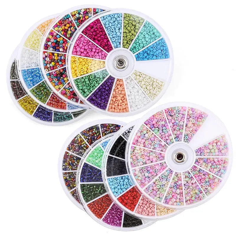 2000pcs/Lot 12Grids Glass Seed Beads Set Charms Jewelry Beads For Bracelet Necklace Earrings Handmade Craft DIY Jewelry 2030