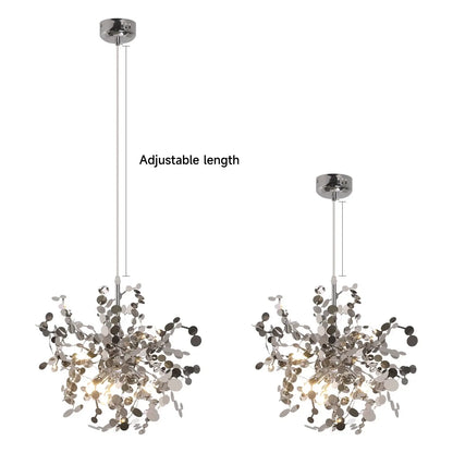Modern Firework-Style Crystal LED Chandelier, Gold or Silver