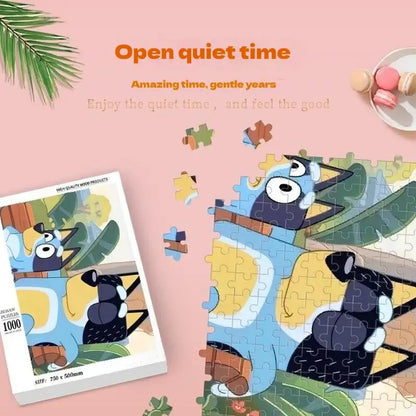 Bluey Cartoon Anime Puzzle Collection 70-1000 Pieces Educational &amp; Fun Holiday Gift Suitable for Adults &amp; Children Boxed Puzzle