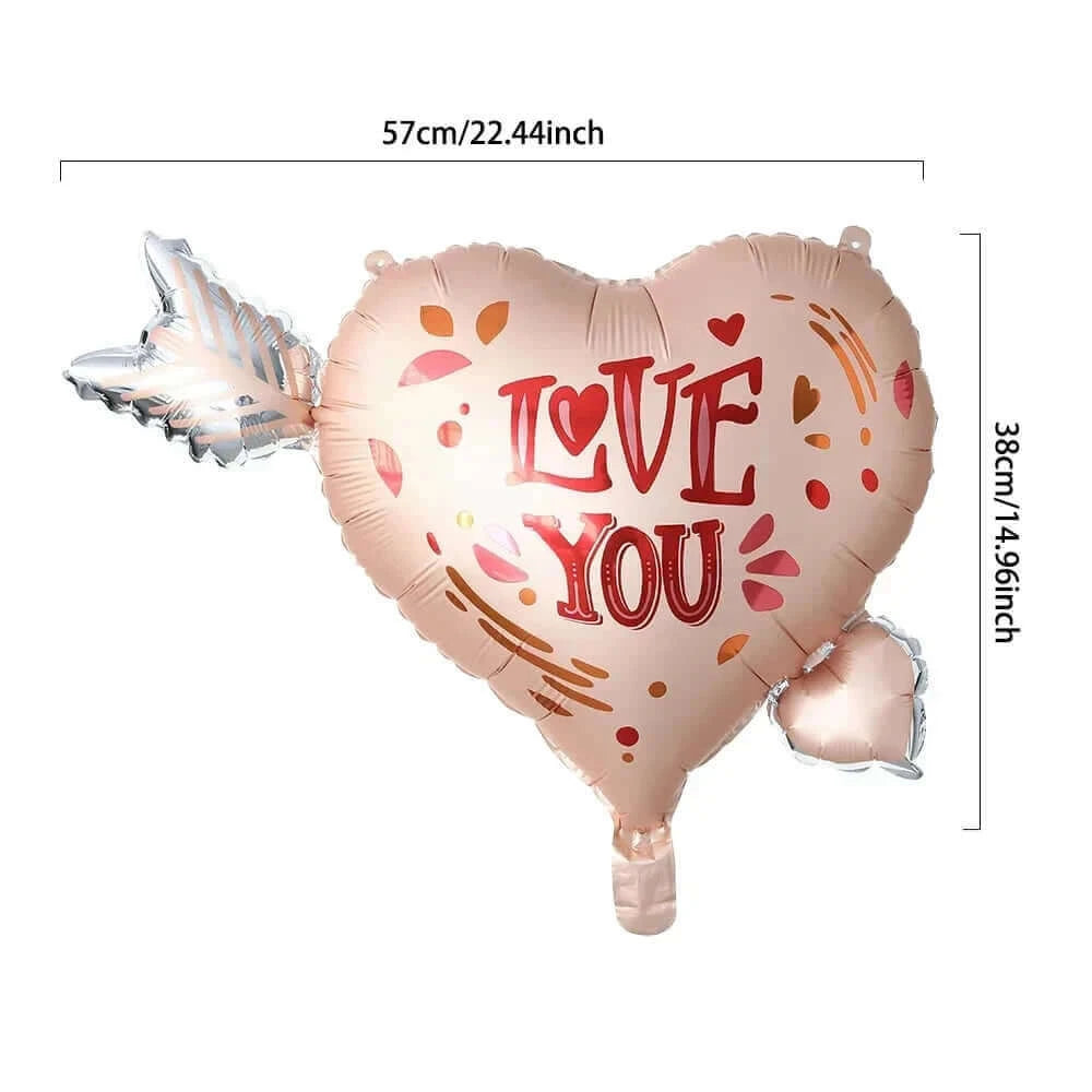 Happy Valentine’s Day Love Red Heart Bear Foil Balloons Wedding Anniversary Party Supplies Birthday Gift Home Outdoor Decoration
