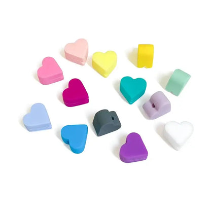 50pcs Silicone Star Heart Crown Beads Food Grade Teether Baby Silicone Bracelet Diy Crafts Baby Accessories