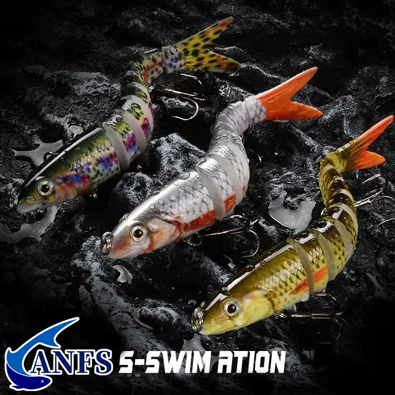 Multi-Jointed Slow-Sinking Swimbait Fishing Lure