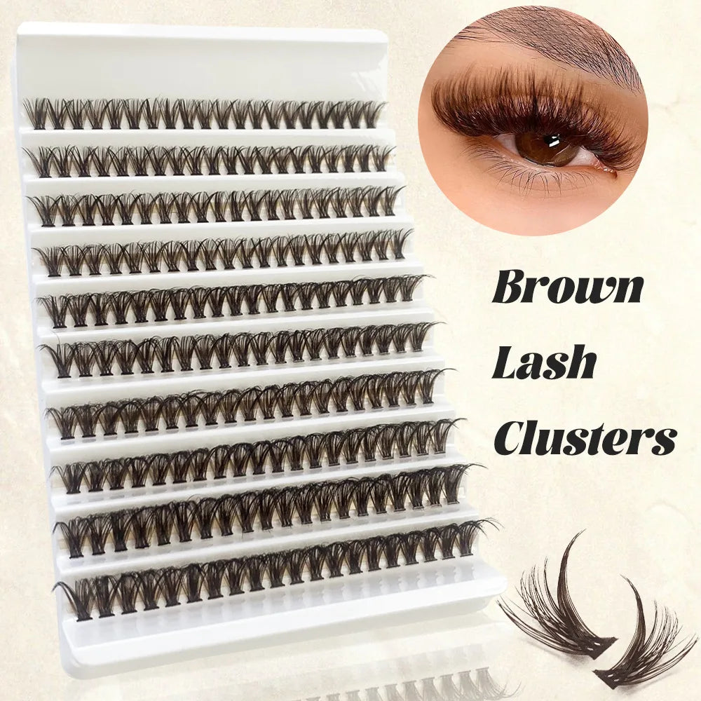 Cluster Lashes 240pcs – 40D Mixed Lengths 9–16mm | Ultra-Natural, Soft &amp; Light | Reusable | Beginner-Friendly