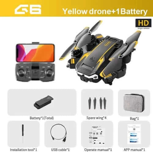 KBDFA New G6 Professional Foldable Quadcopter Aerial Drone S6 HD.