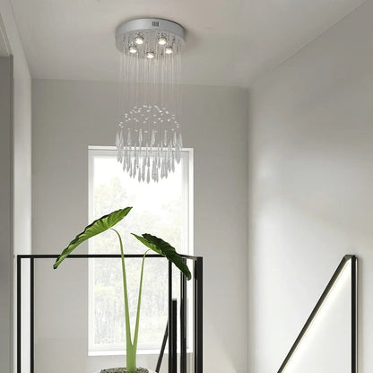 GreeLustr Crystal LED Chandelier, Ring or Raindrop Design