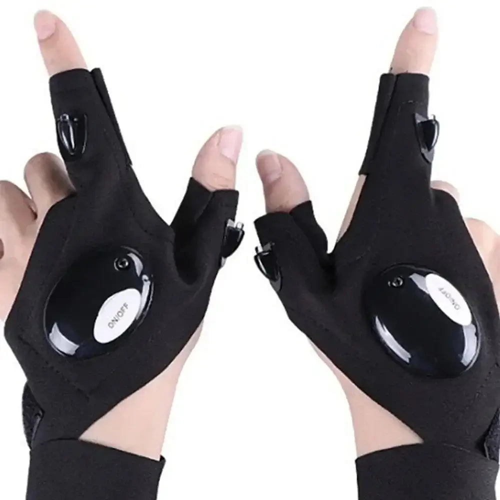 LED Fingerless Gloves for Fishing and Nighttime Tasks