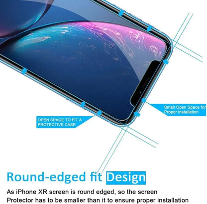 Leeshionz Tempered Glass Screen Protector for iPhone XR