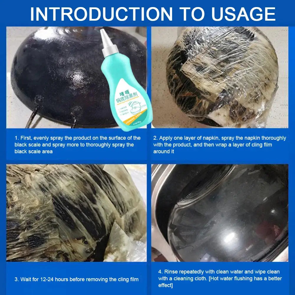 150ml Pots And Pan Cleaner Kitchen Cleaning Black Pot Bottom Gel Cleaner To Remove Black Scale From Stainless Steel Black Pot