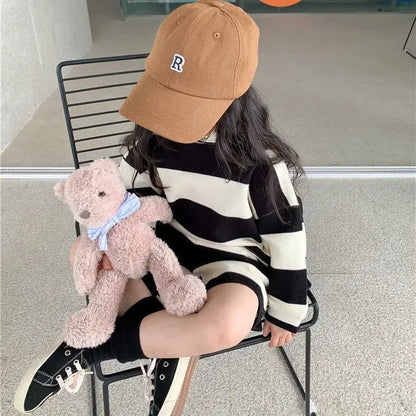 Cotton Striped Clothes Set for Kids 1-7Y