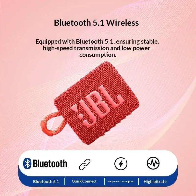 JBL GO3 Mini Pocket Wireless Speaker IP67 Waterproof Bluetooth Portable Audio For Travel Camping Hiking