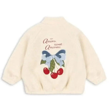 2025 KS Brand Winter Baby Boys Lambswool Jackets Cartoon Dinosaur Anchor Coats Kids Clothes Girls Cherry Jacket Beetle Outerwear