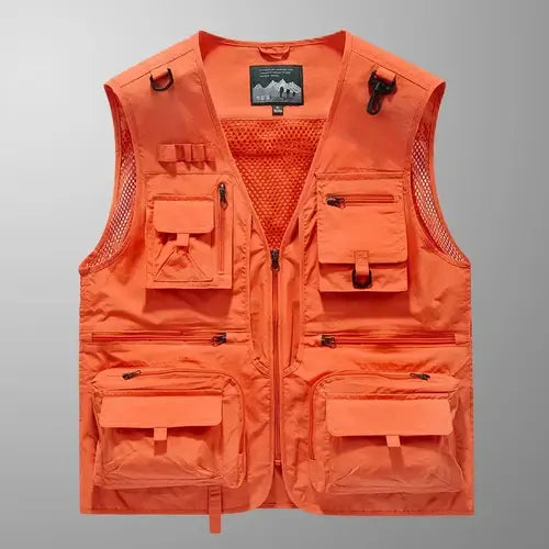 14 Pockets Summer New Men US Tactical Hiking Fishing Vest Mens