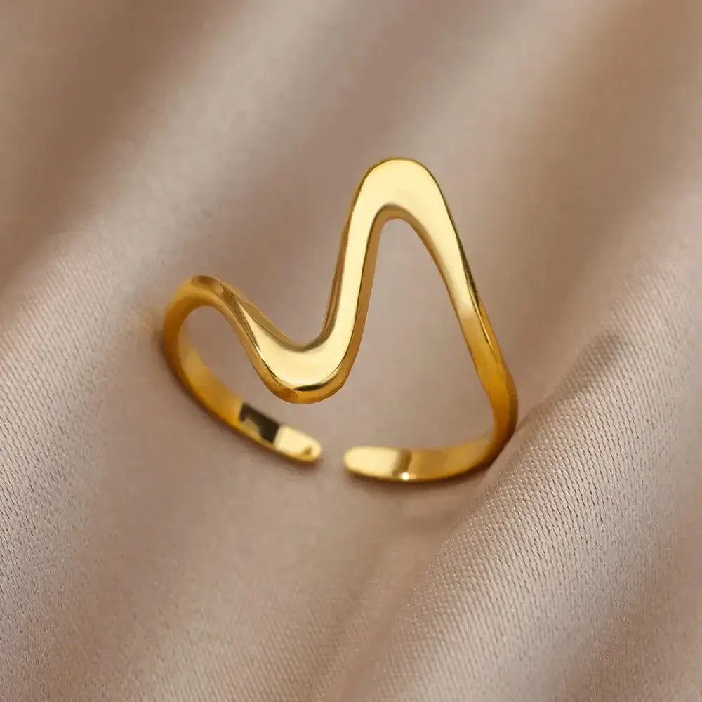 Stainless Steel Rings for Women Gold Color Never Fade Luxury Classic rings wedding couple rings Jewelry Free Shipping