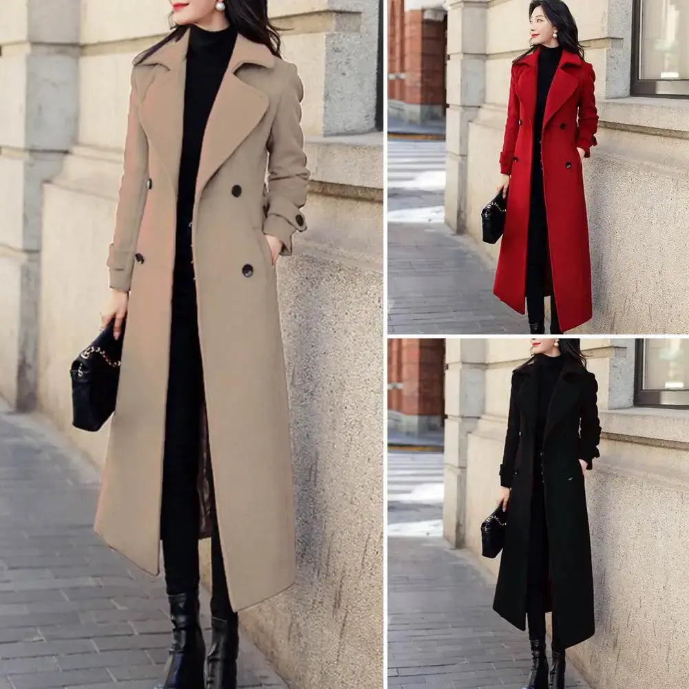 Women‘s Coat Winter Korean Fashion Long Coated Thickened Woolen Winter