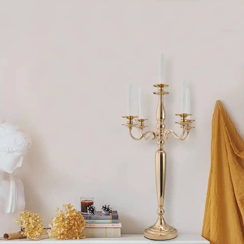 5-Light Metal Candelabra, 28.5-Inch Tall